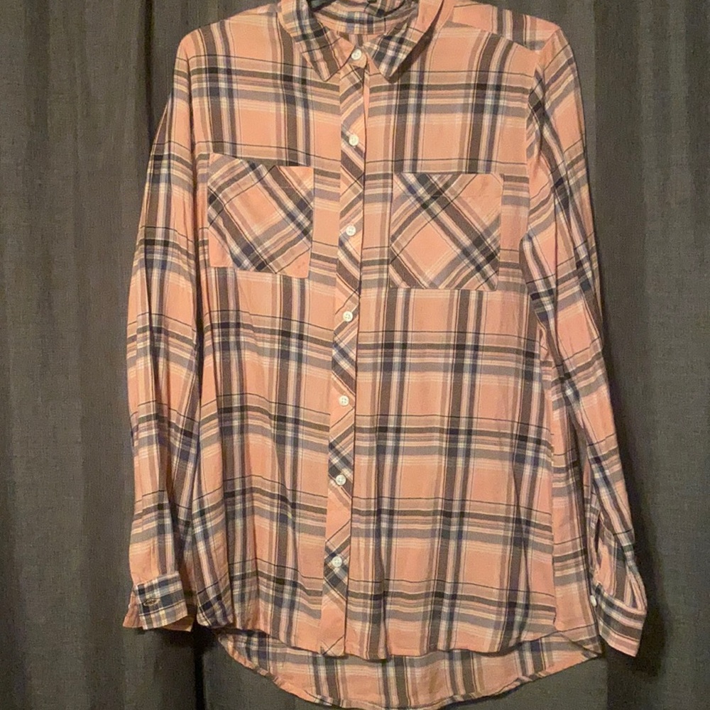 Pink flannel women’s. Medium